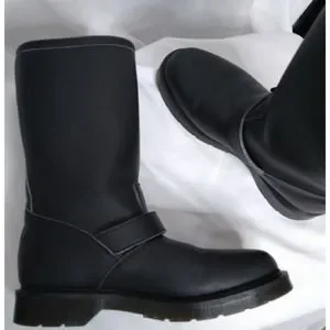 Solovair | Shoes | Mens Biker Boots Sz8 Black Vegan Worn